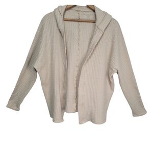 American Eagle Soft And Sexy Plush Hoodie Open Front Beige Size XS
